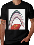 Abstract Tomato Planet Graphic T-Shirt