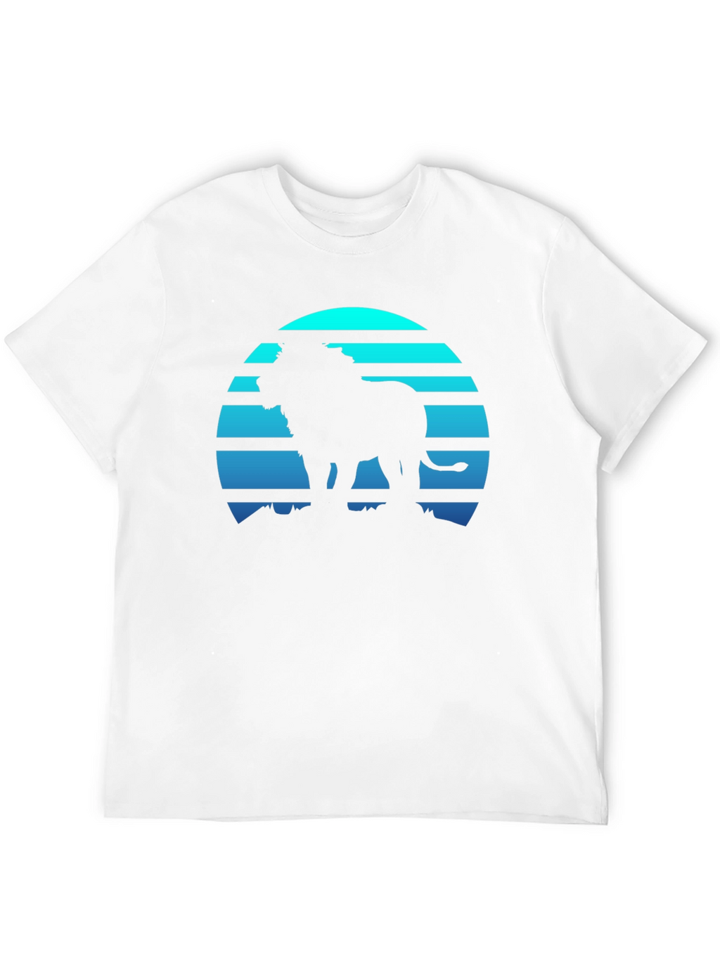 Lion Sunset Graphic Tee - Mens Black T-Shirt