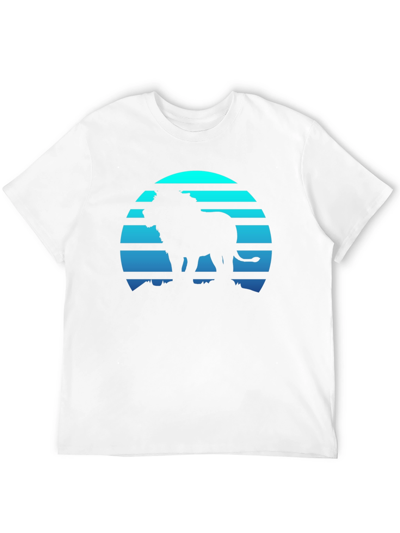 Lion Sunset Graphic Tee - Mens Black T-Shirt