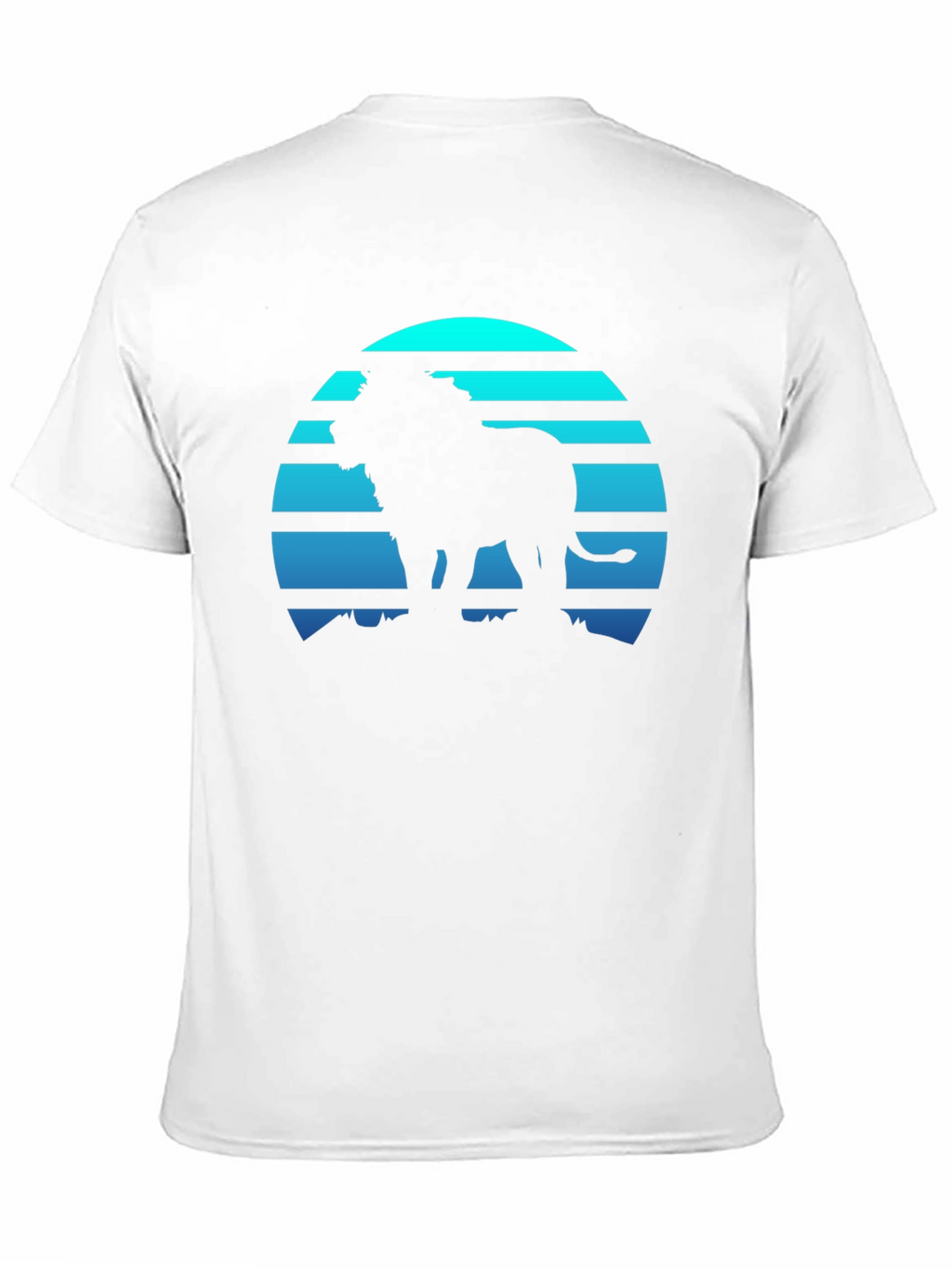 Lion Sunset Graphic Tee - Mens Black T-Shirt