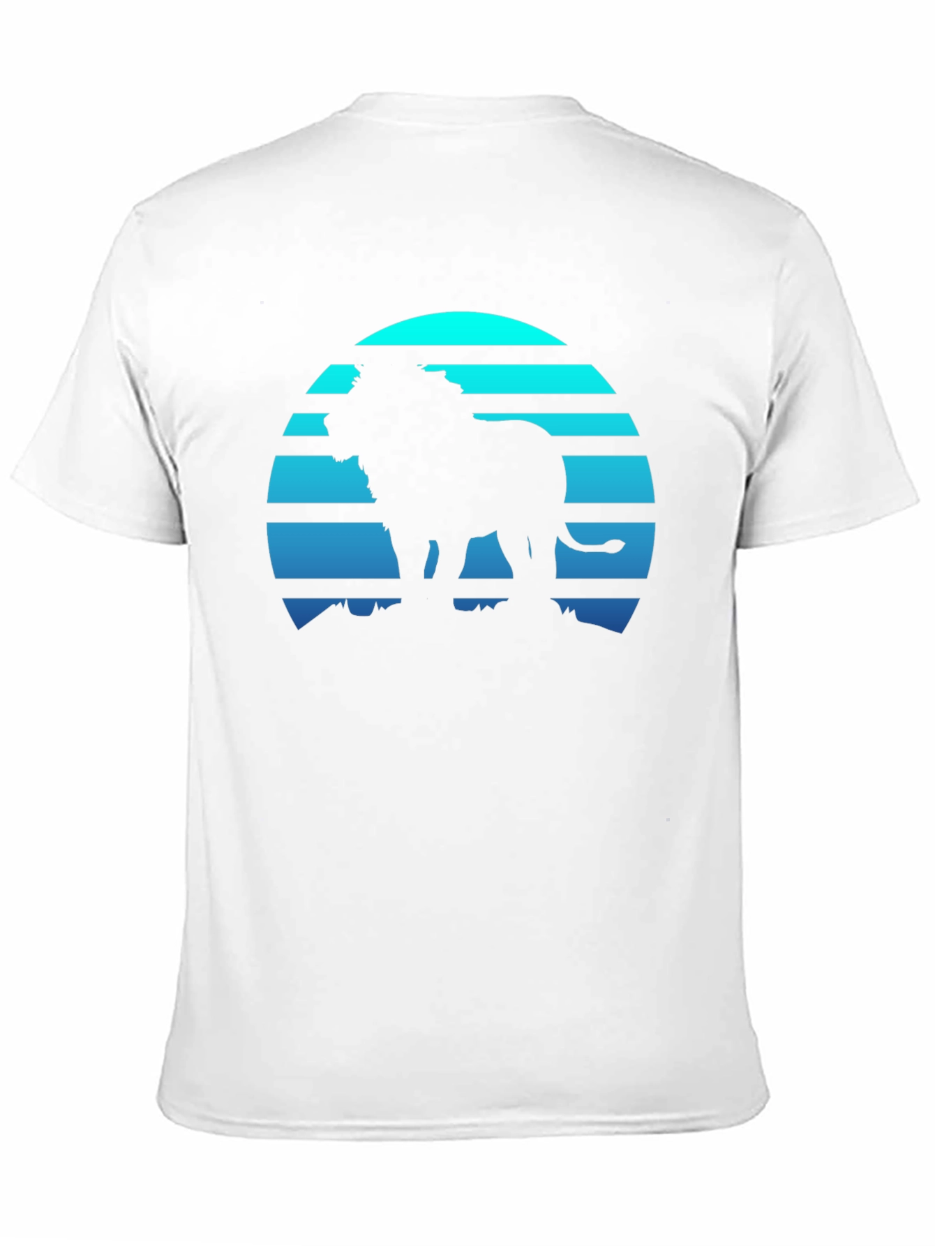 Lion Sunset Graphic Tee - Mens Black T-Shirt
