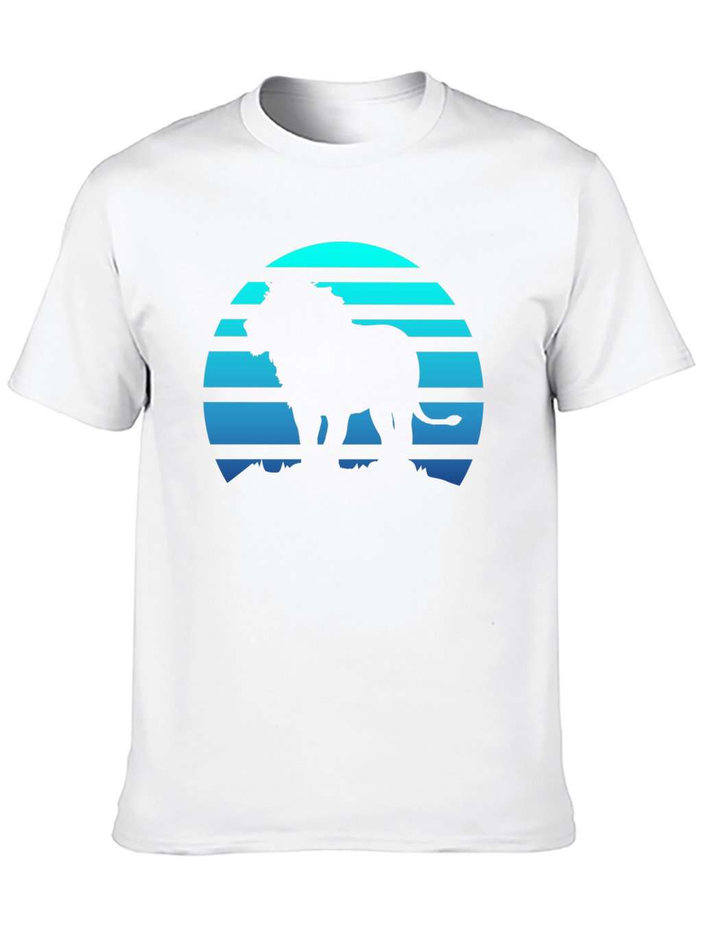 Lion Sunset Graphic Tee - Mens Black T-Shirt