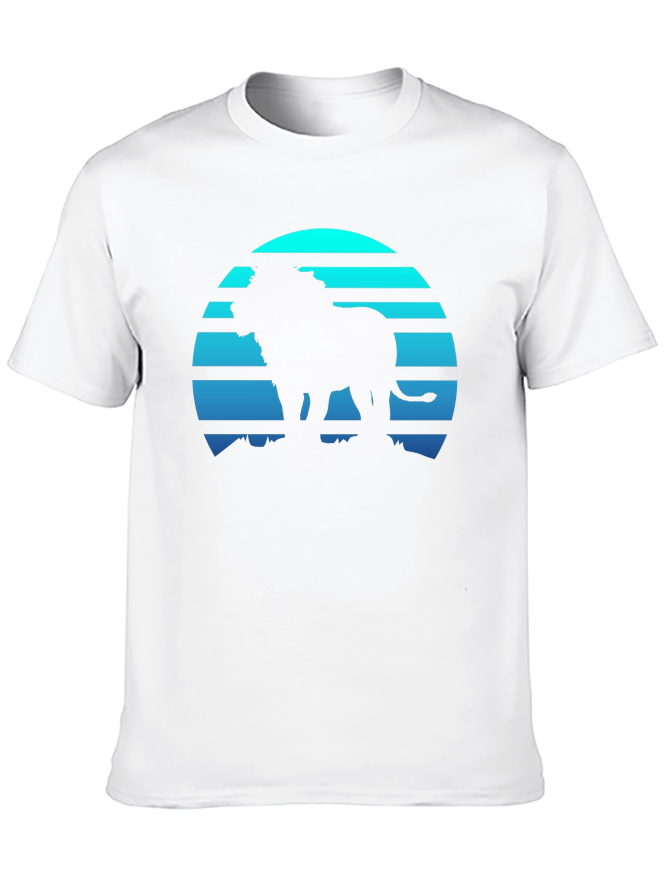 Lion Sunset Graphic Tee - Mens Black T-Shirt