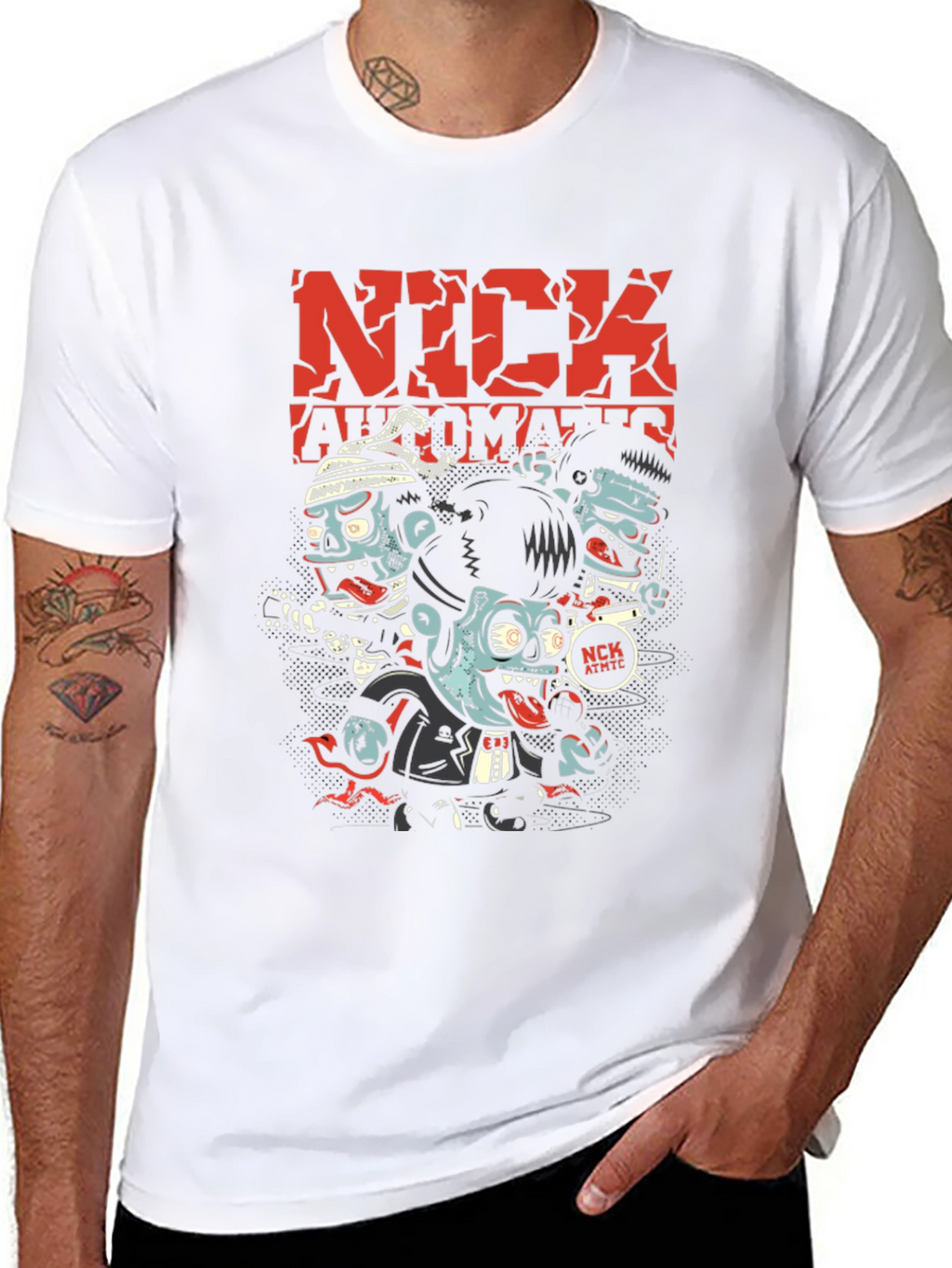 Nick Automatic Zombie Band Black T-Shirt