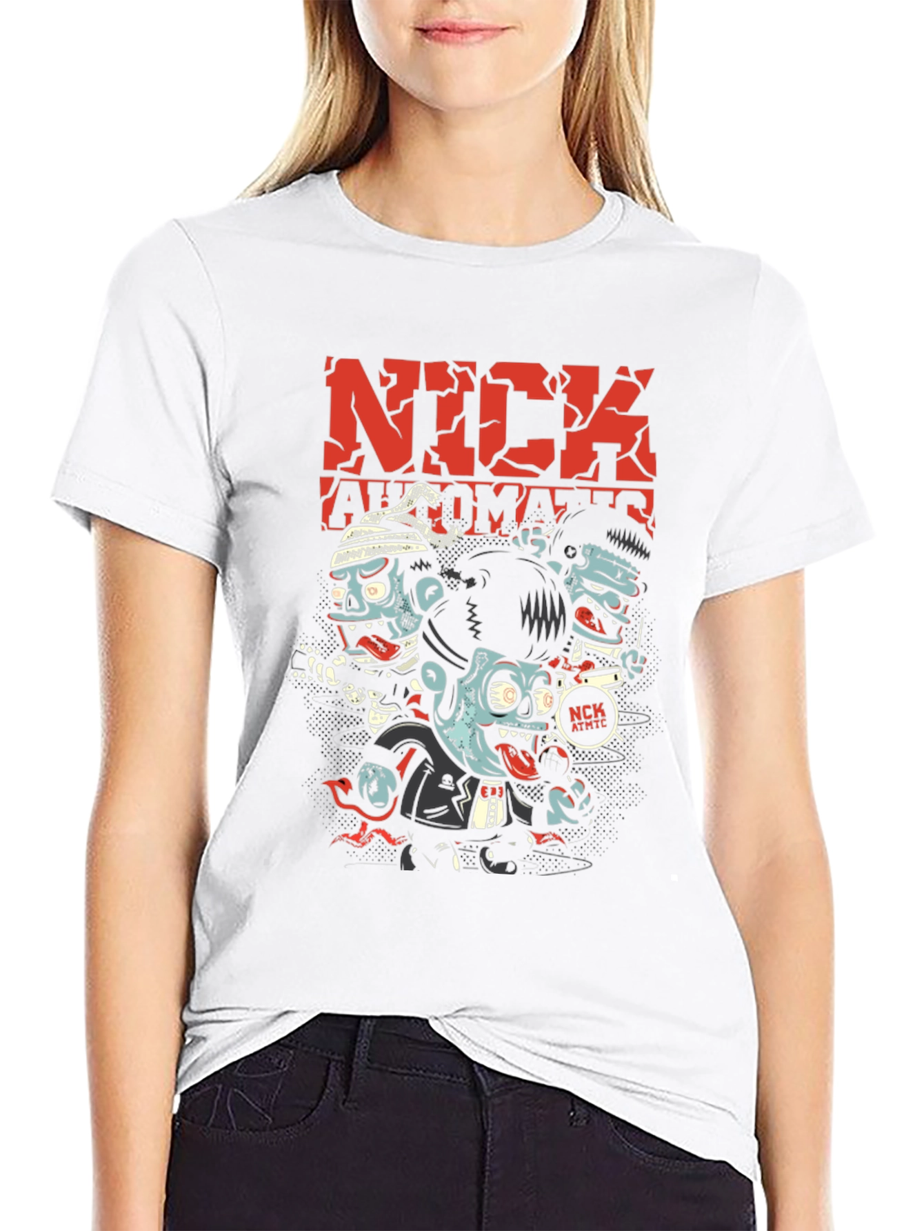 Nick Automatic Zombie Band Black T-Shirt