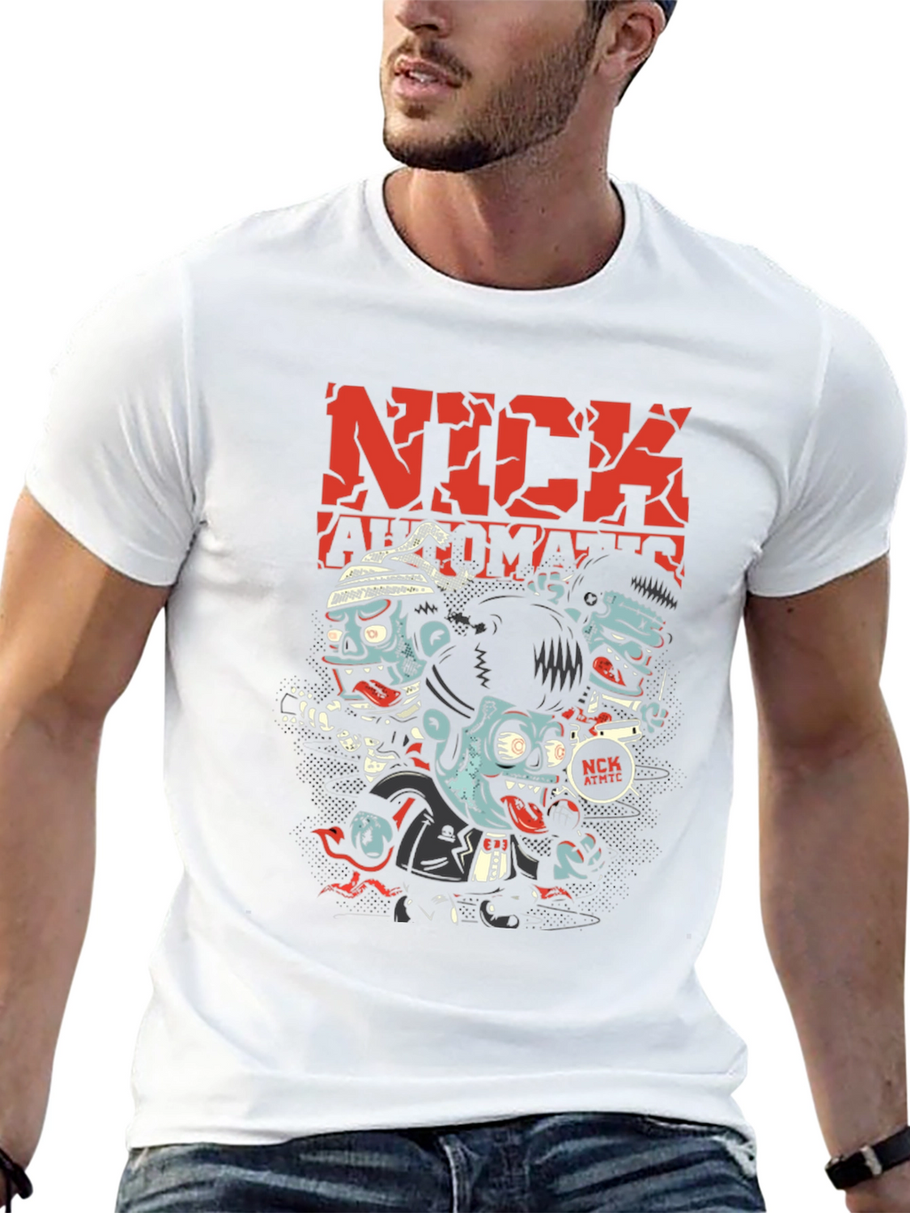 Nick Automatic Zombie Band Black T-Shirt