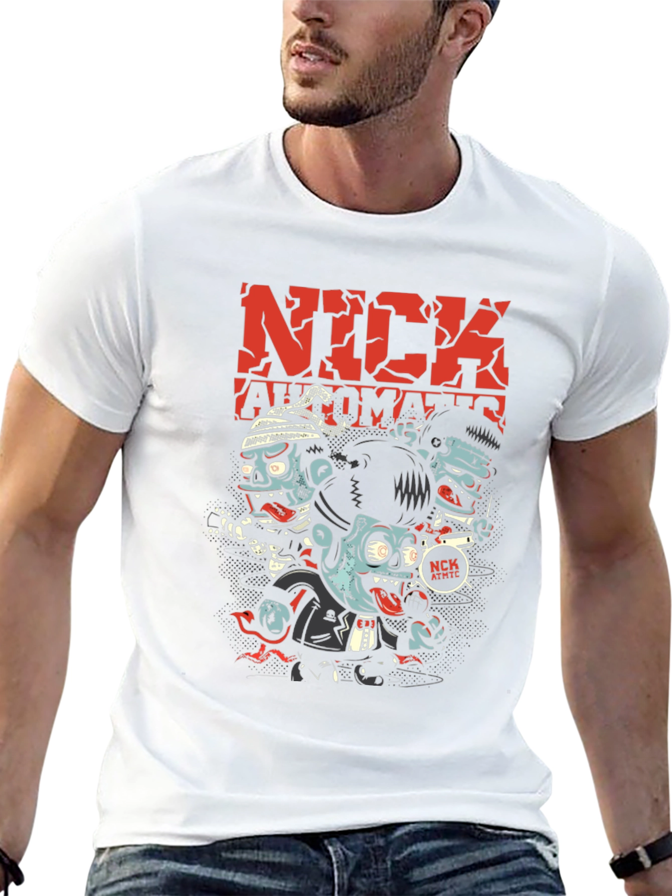 Nick Automatic Zombie Band Black T-Shirt