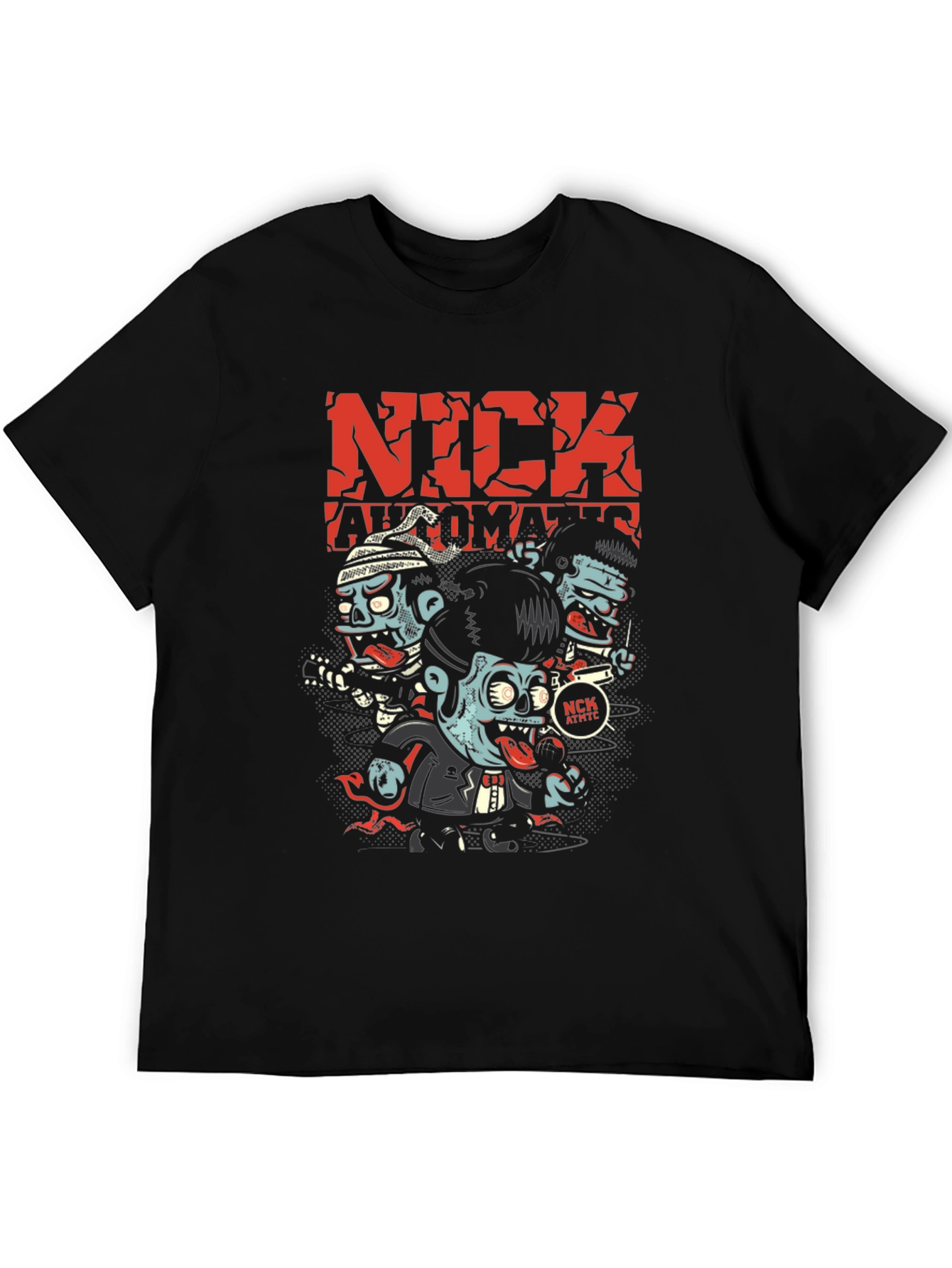 Nick Automatic Zombie Band Black T-Shirt