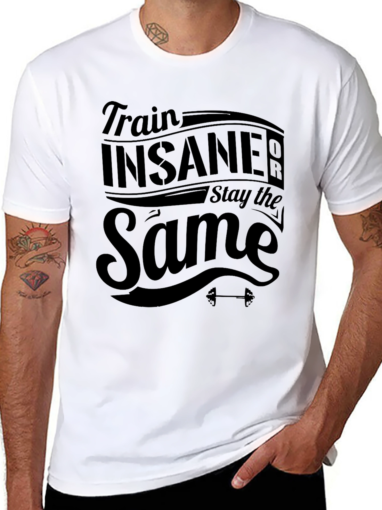 Train Insane Black T-Shirt - Fitness Apparel
