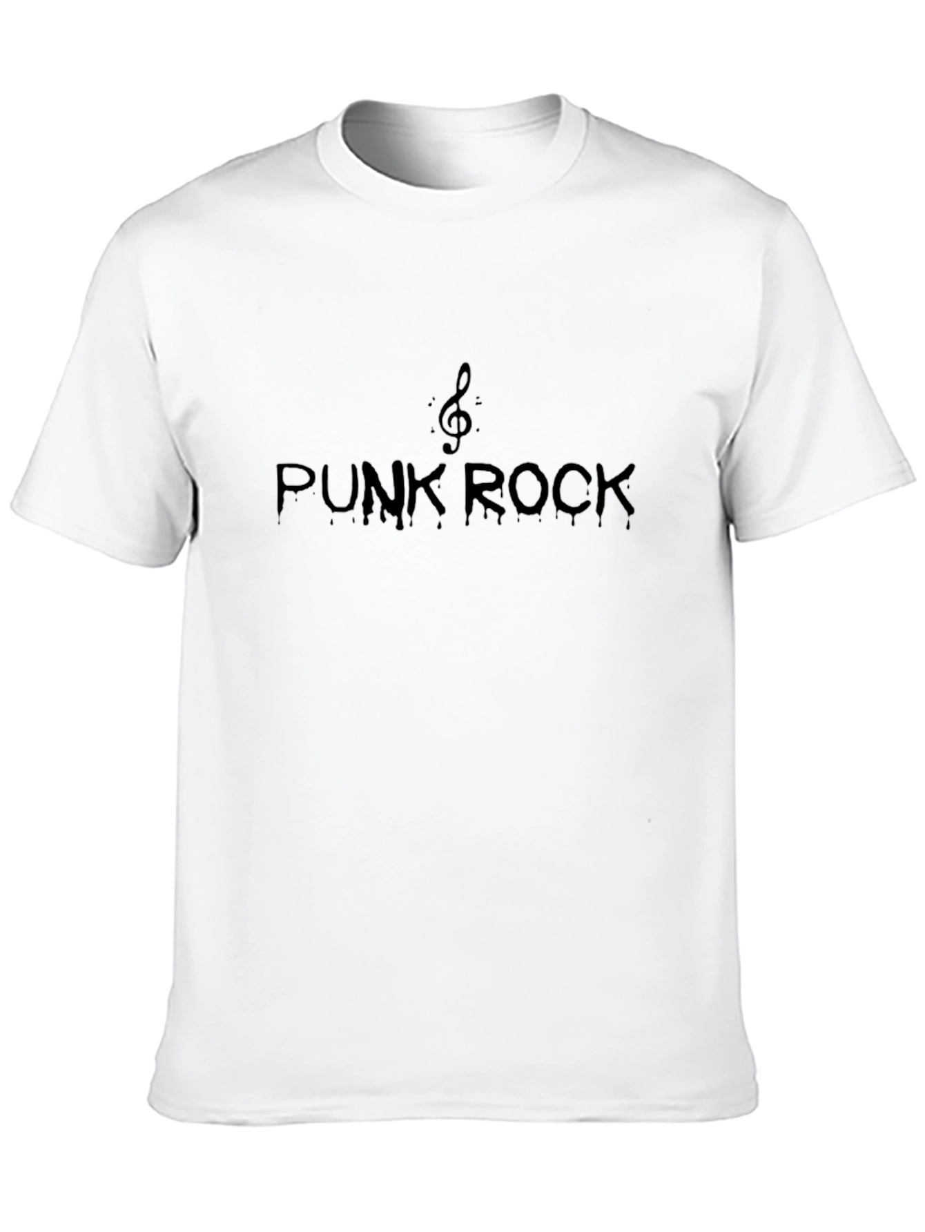 Punk Rock Treble Clef Graphic Tee - Black