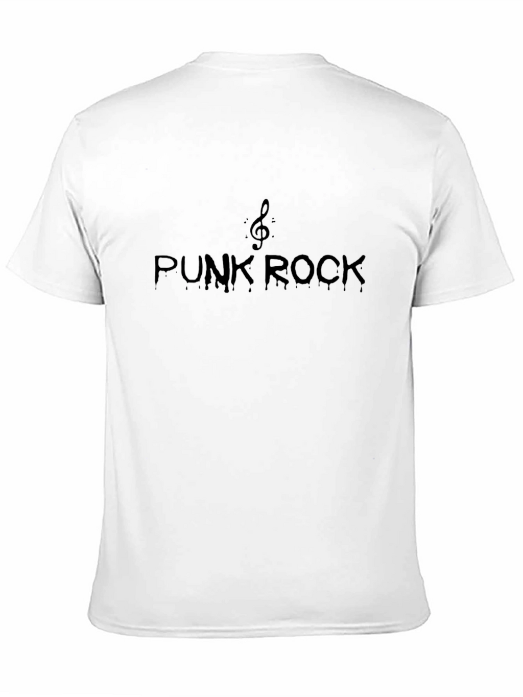 Punk Rock Treble Clef Graphic Tee - Black