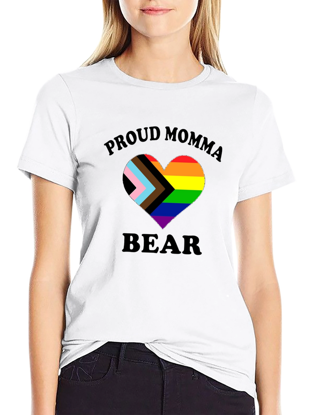 Proud Momma Bear LGBTQ+ Heart T-Shirt