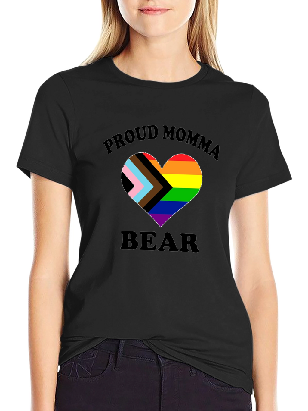 Proud Momma Bear LGBTQ+ Heart T-Shirt