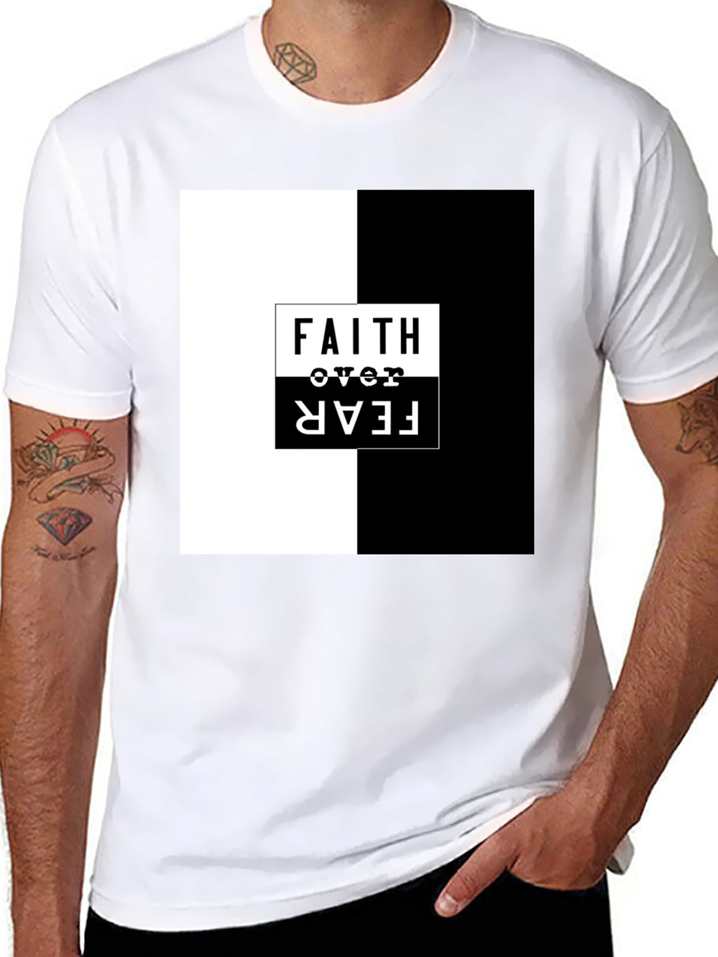 Faith Over Fear Graphic Tee - Menswear