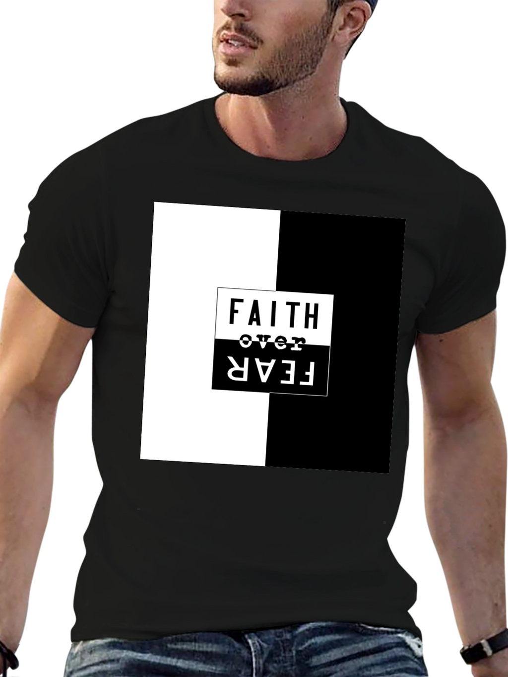 Faith Over Fear Graphic Tee - Menswear