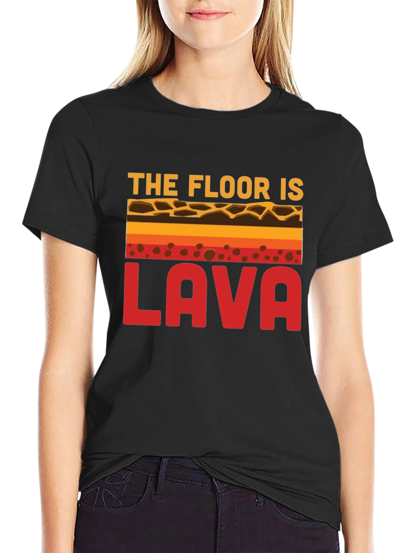 The Floor Is Lava Graphic Tee - Novelty T-Shirt