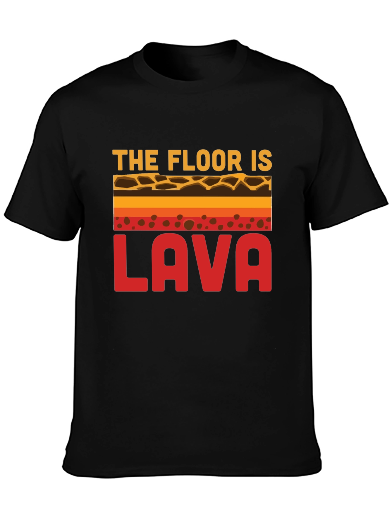 The Floor Is Lava Graphic Tee - Novelty T-Shirt