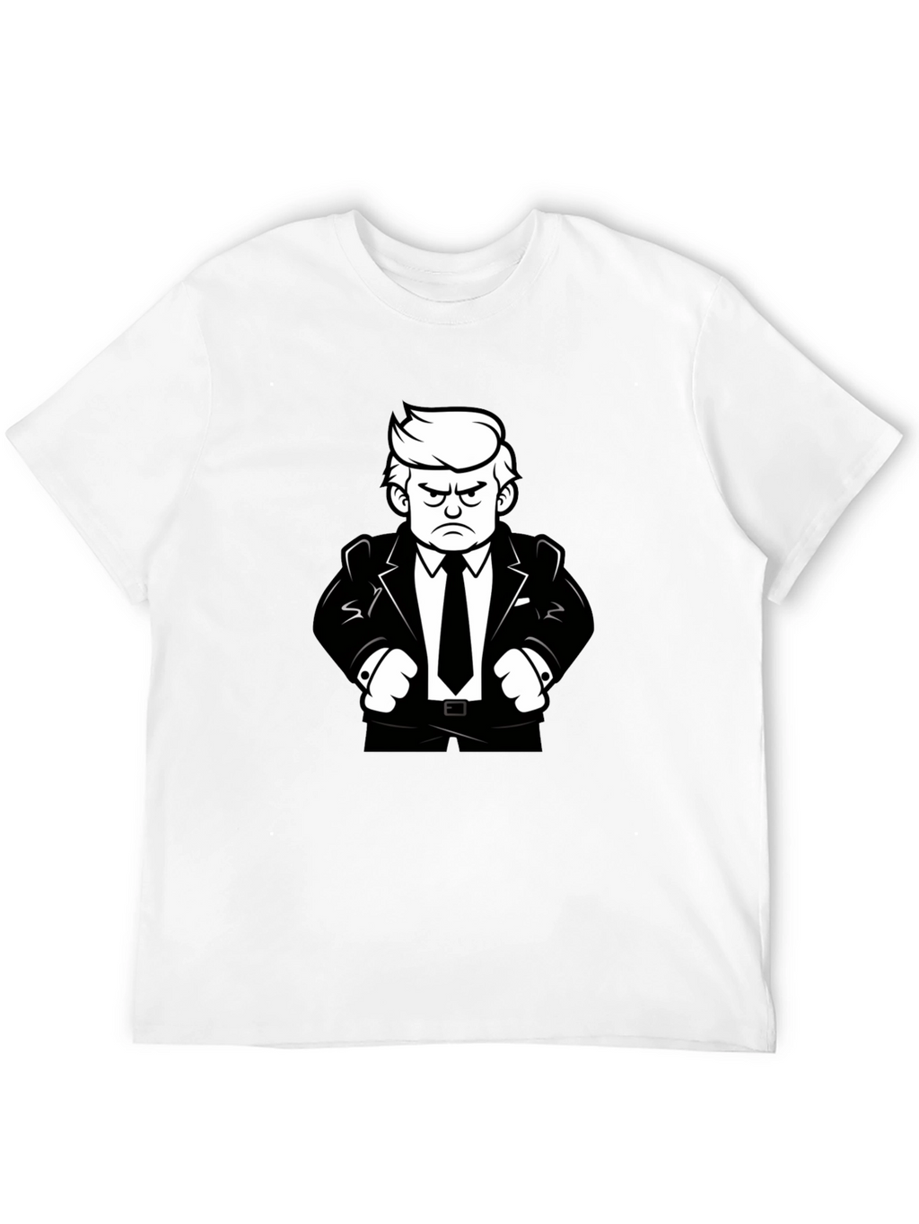 Angry Cartoon Man Black T-Shirt