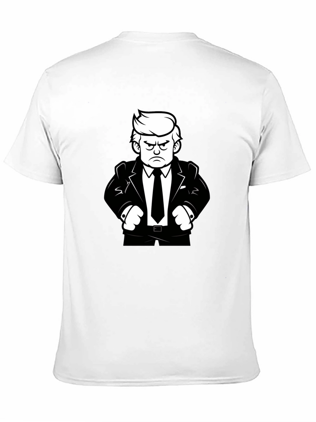 Angry Cartoon Man Black T-Shirt