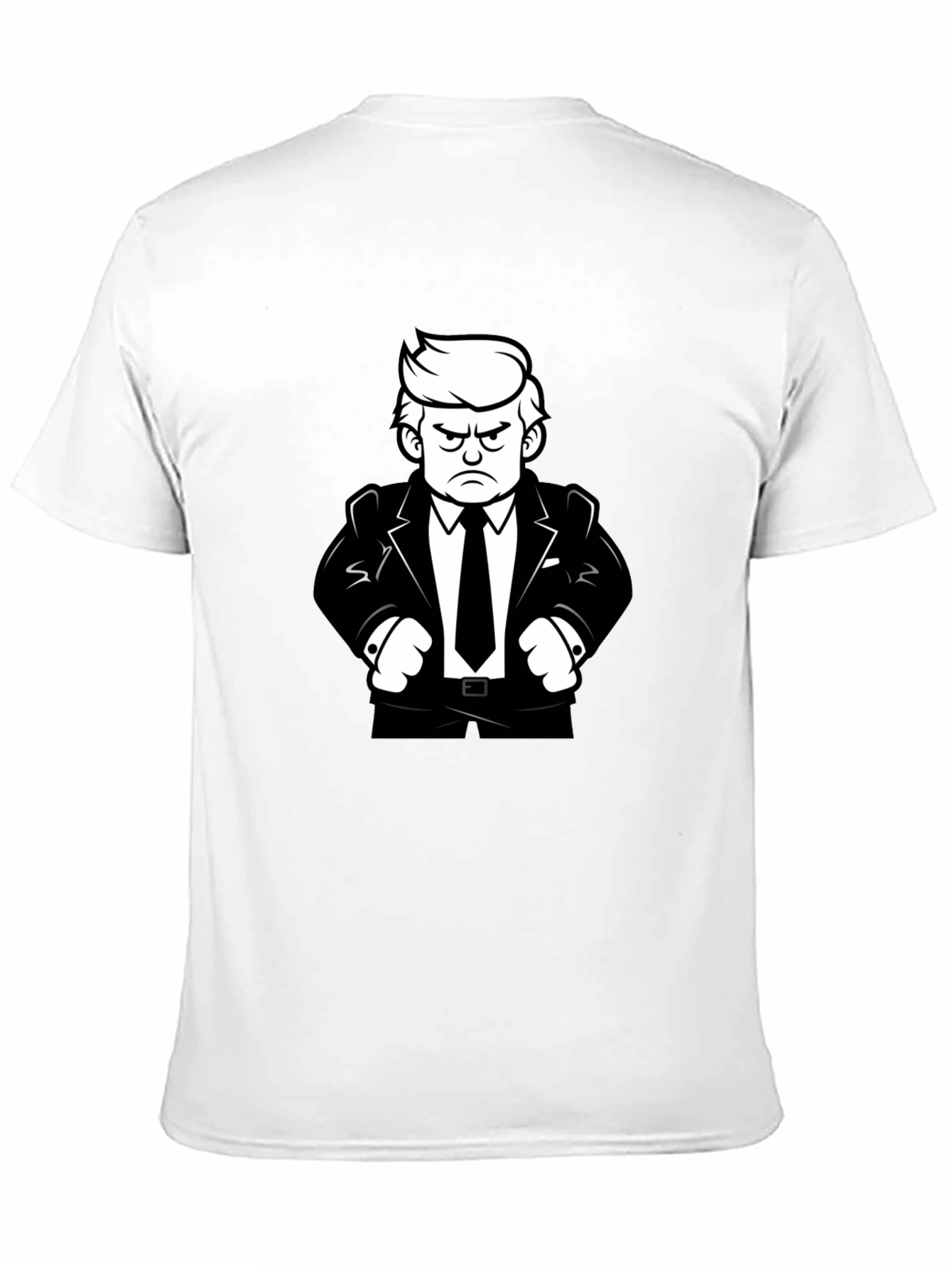 Angry Cartoon Man Black T-Shirt