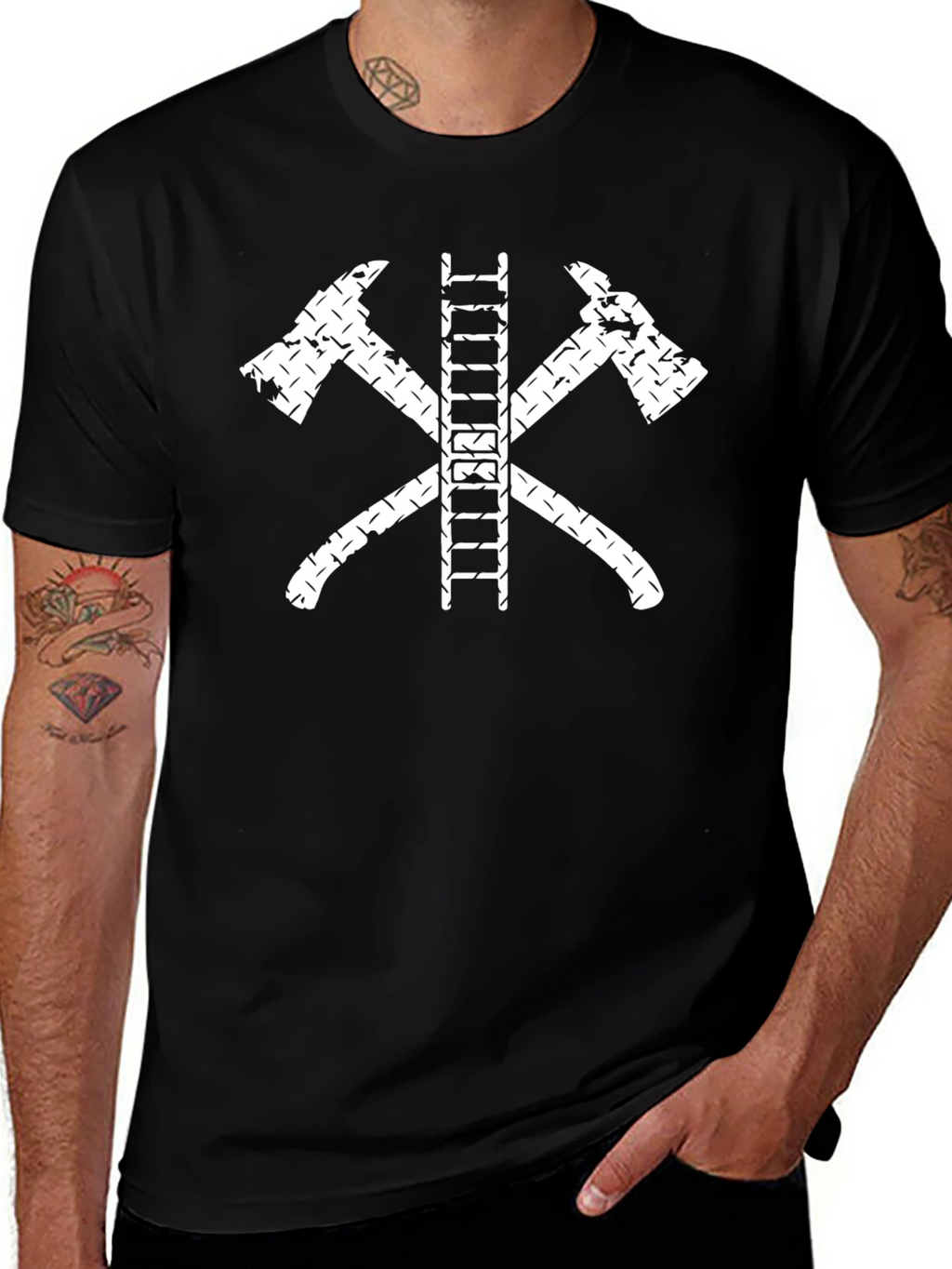 Firefighter Axes & Ladder T-Shirt