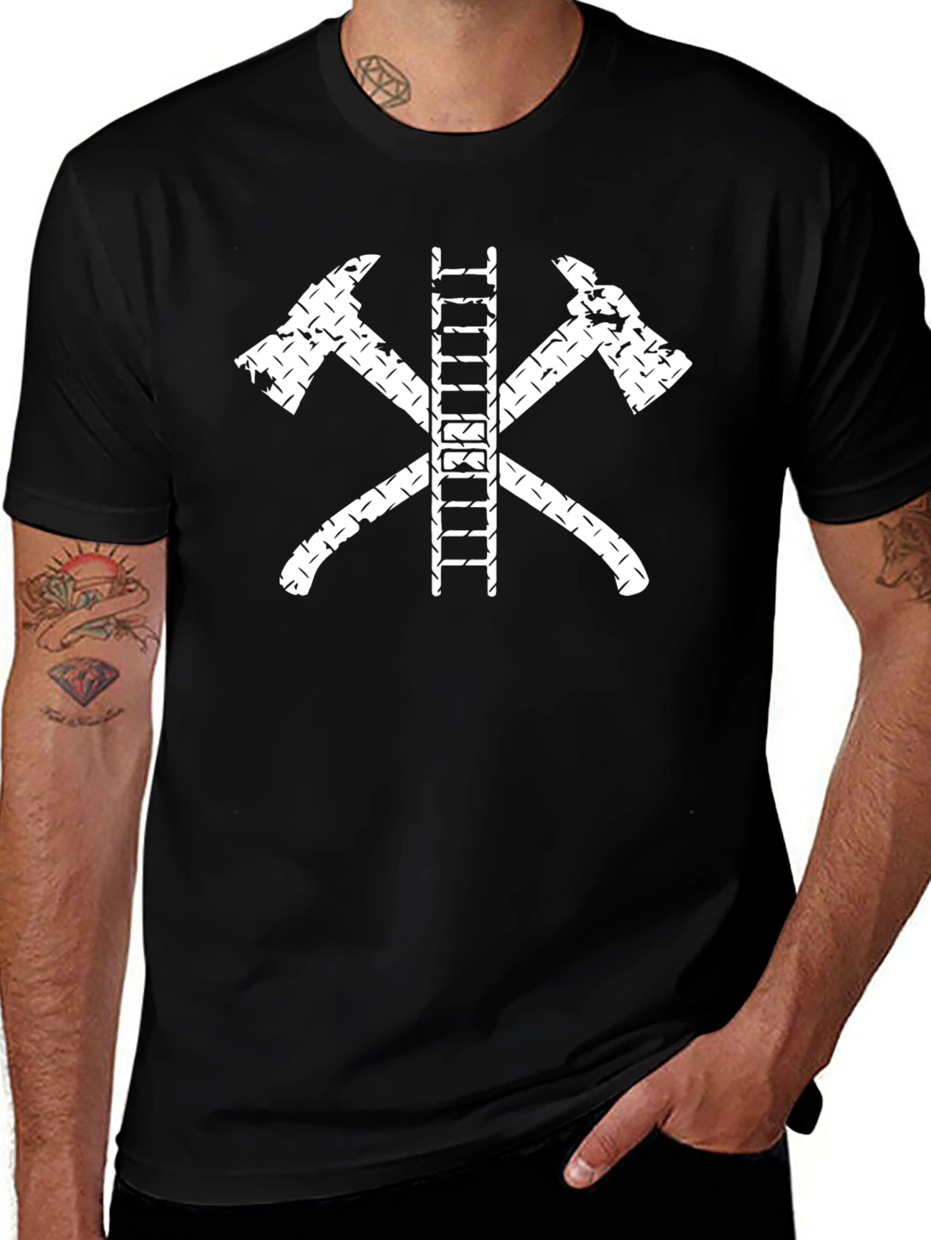 Firefighter Axes & Ladder T-Shirt