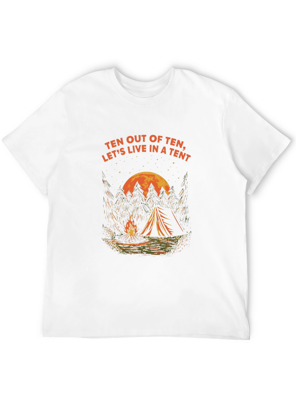 Camping Tent T-Shirt - Live in a Tent