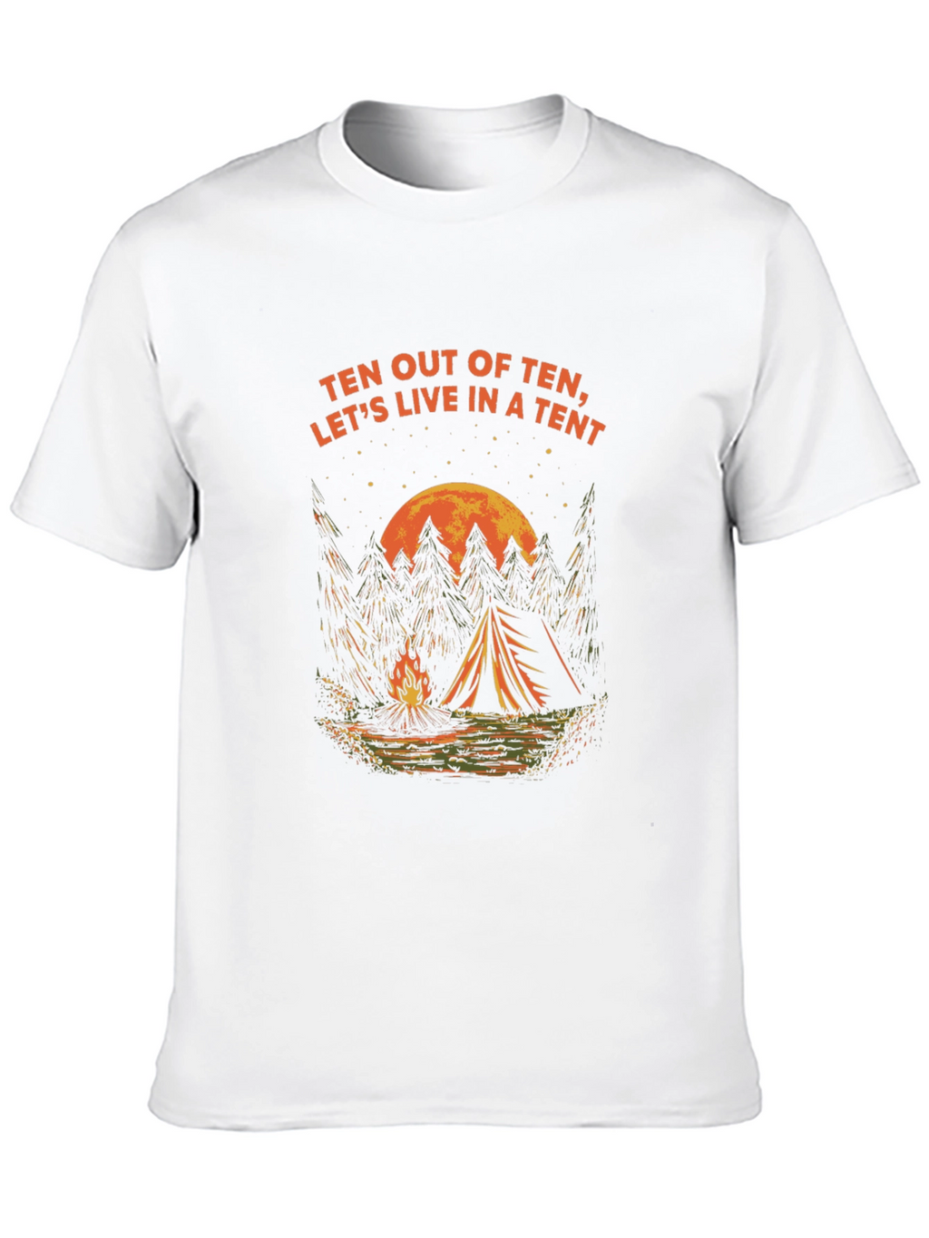 Camping Tent T-Shirt - Live in a Tent