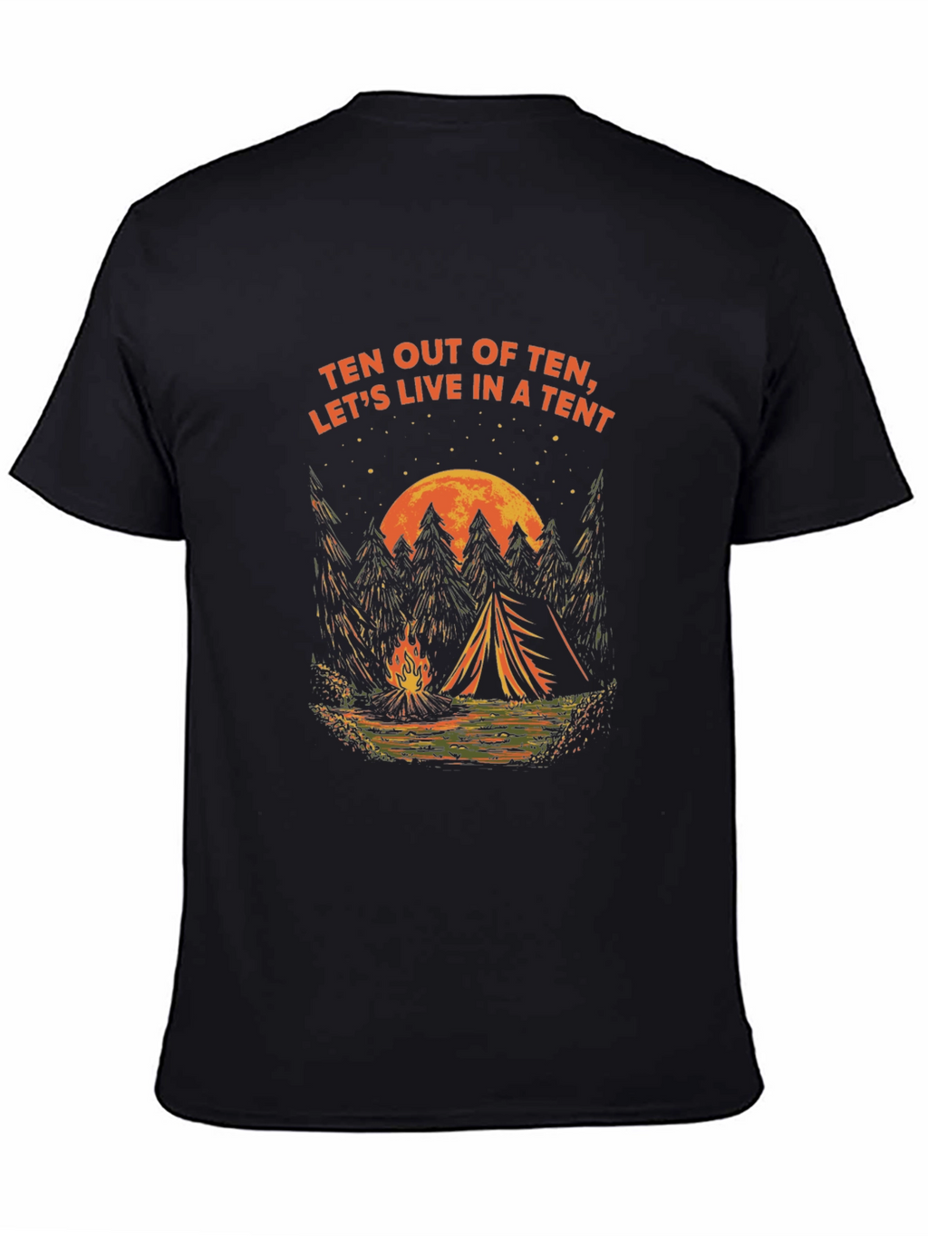 Camping Tent T-Shirt - Live in a Tent