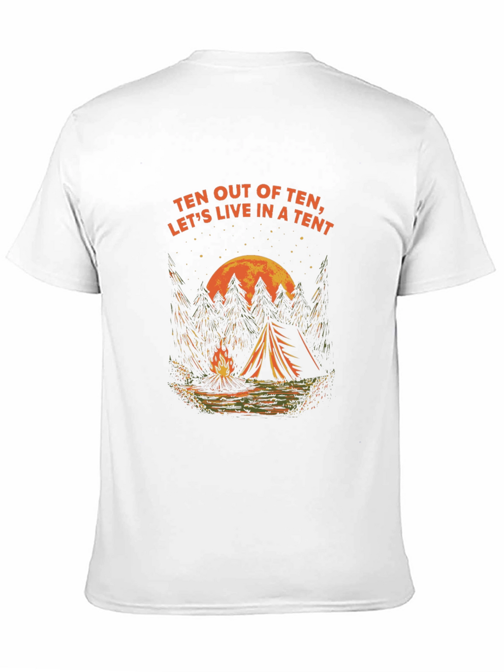Camping Tent T-Shirt - Live in a Tent