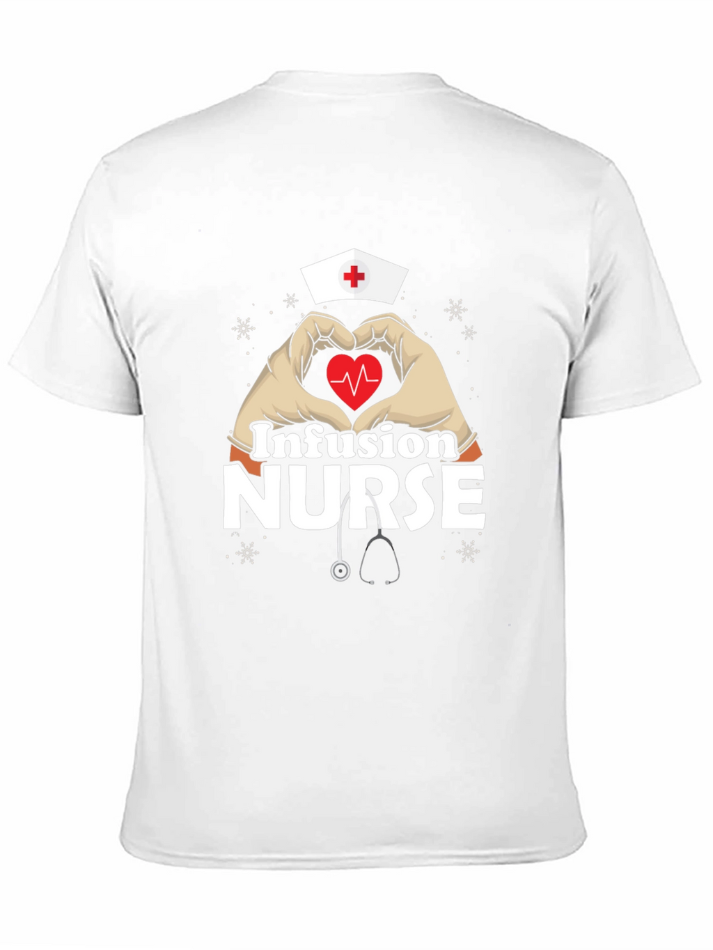 Infusion Nurse Heart Hands T-Shirt - Black