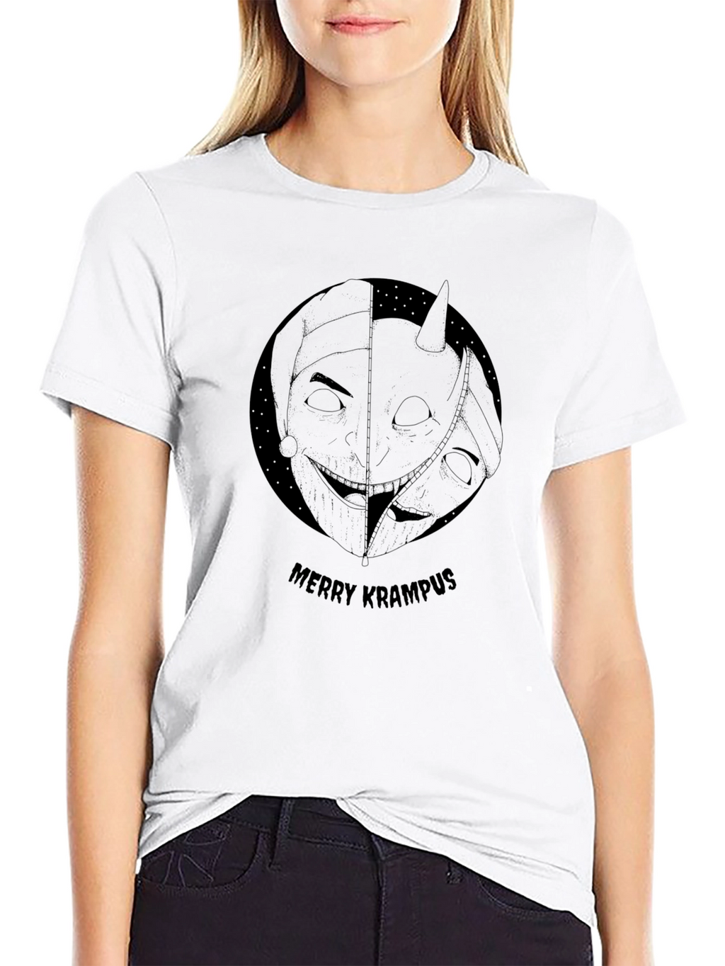 Merry Krampus Graphic Tee - Holiday Horror