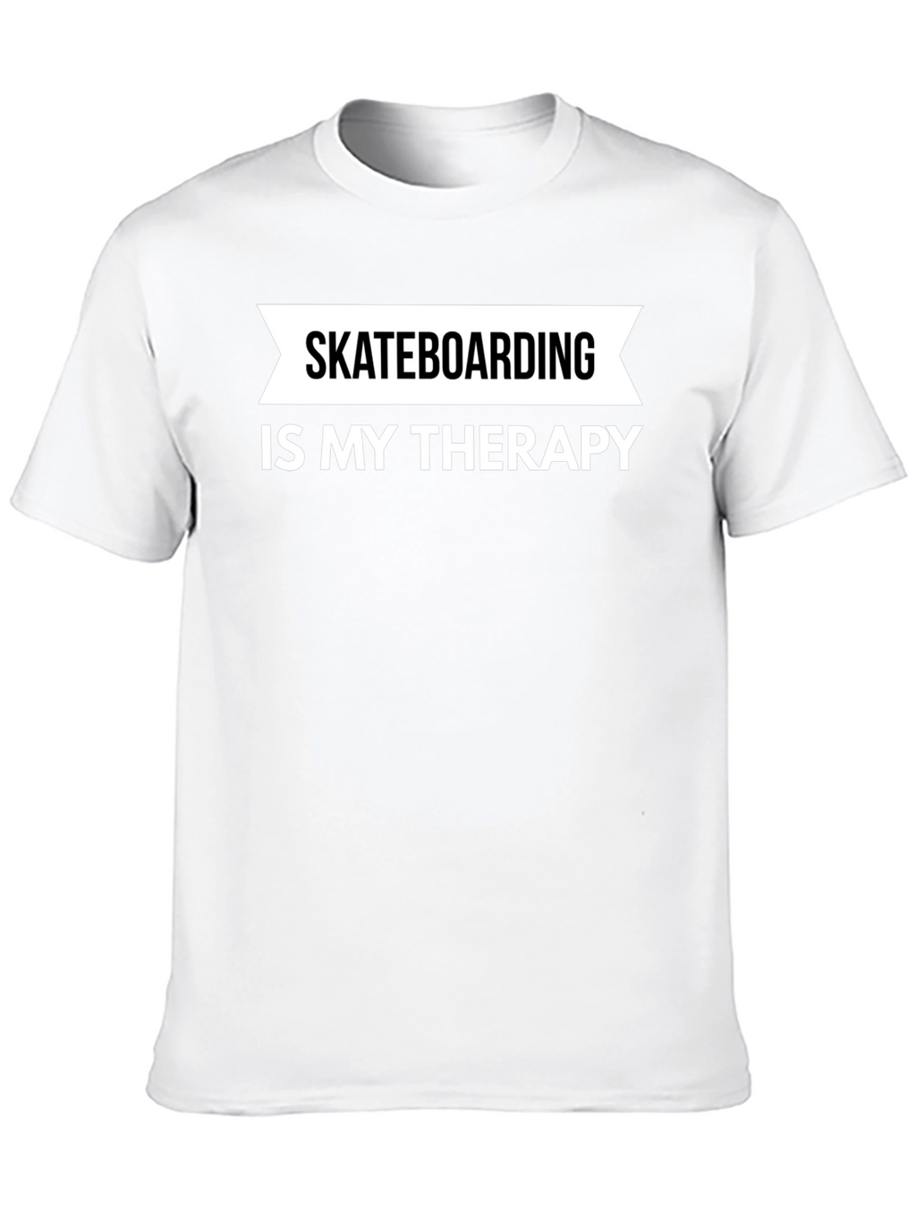 Skateboarding is My Therapy T-Shirt - Black