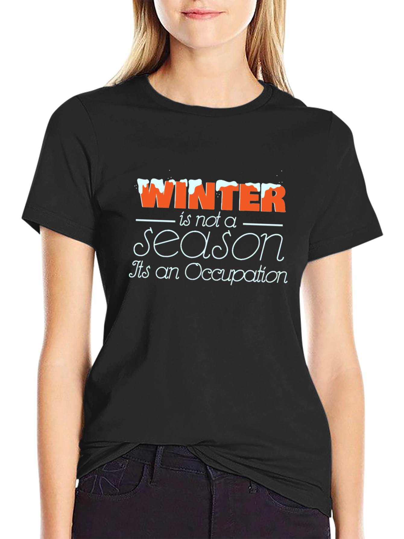Winter Occupation Black Graphic Tee