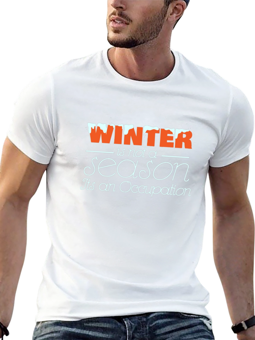 Winter Occupation Black Graphic Tee