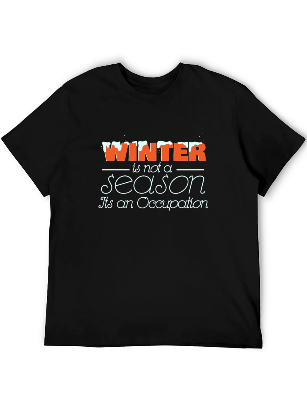Winter Occupation Black Graphic Tee