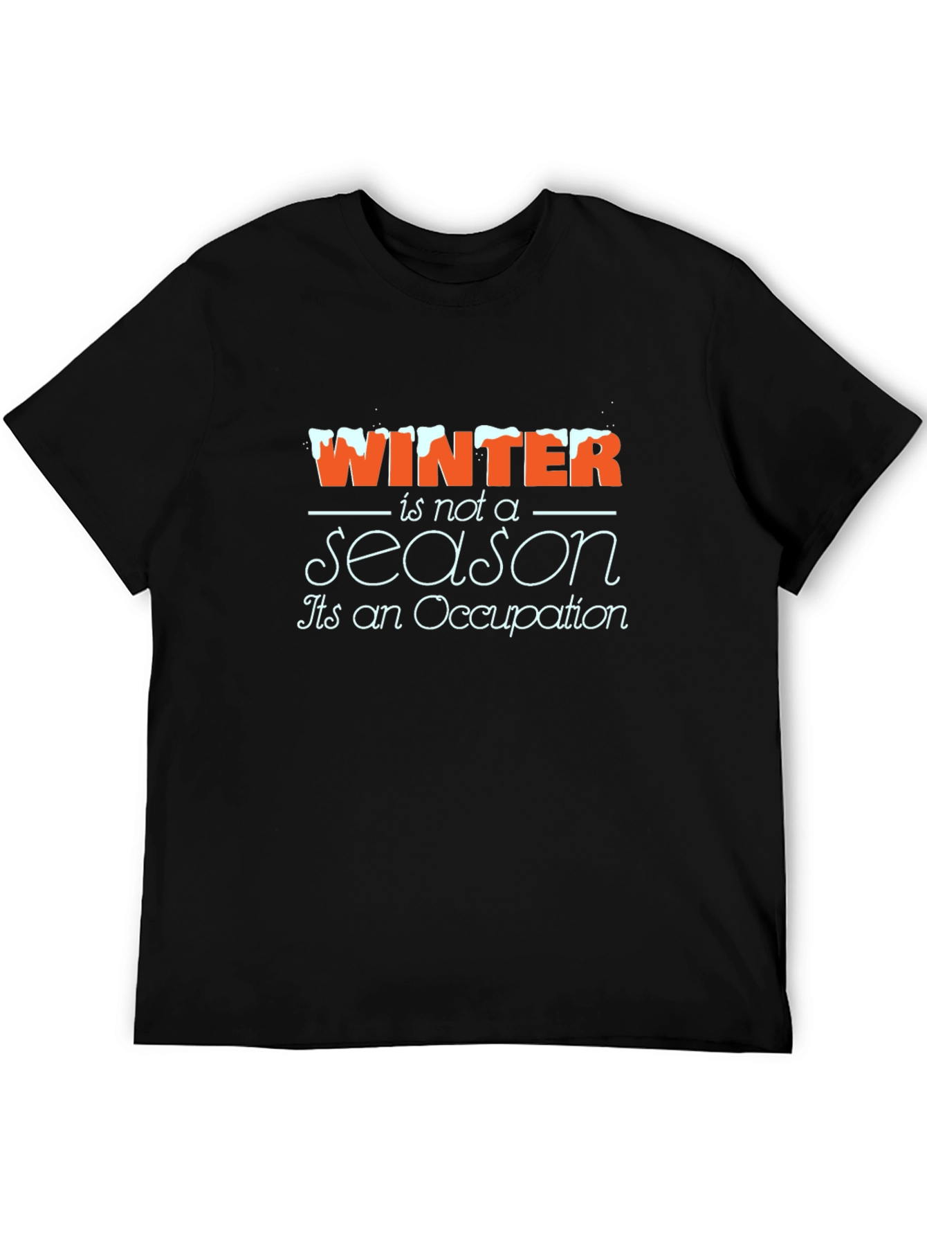 Winter Occupation Black Graphic Tee