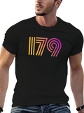 Retro 79 Graphic Tee - Gradient Design Black T-Shirt