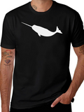 Narwhal Graphic Tee - Black Cotton Comfort