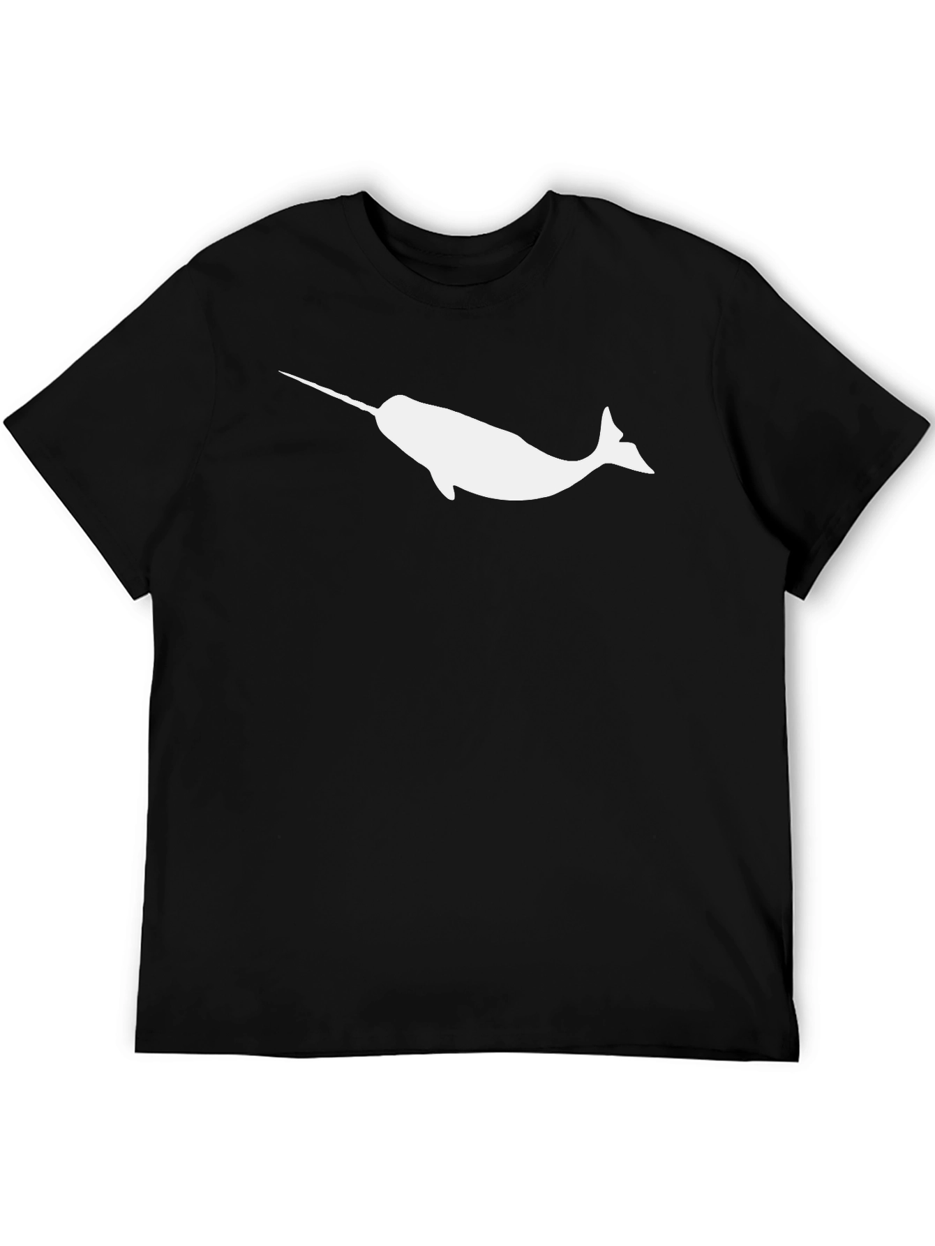 Narwhal Graphic Tee - Black Cotton Comfort