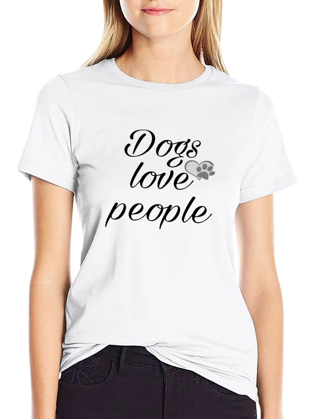 Dogs Love People Graphic T-Shirt