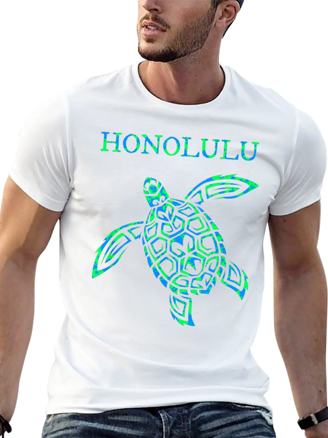 Honolulu Turtle Graphic T-Shirt