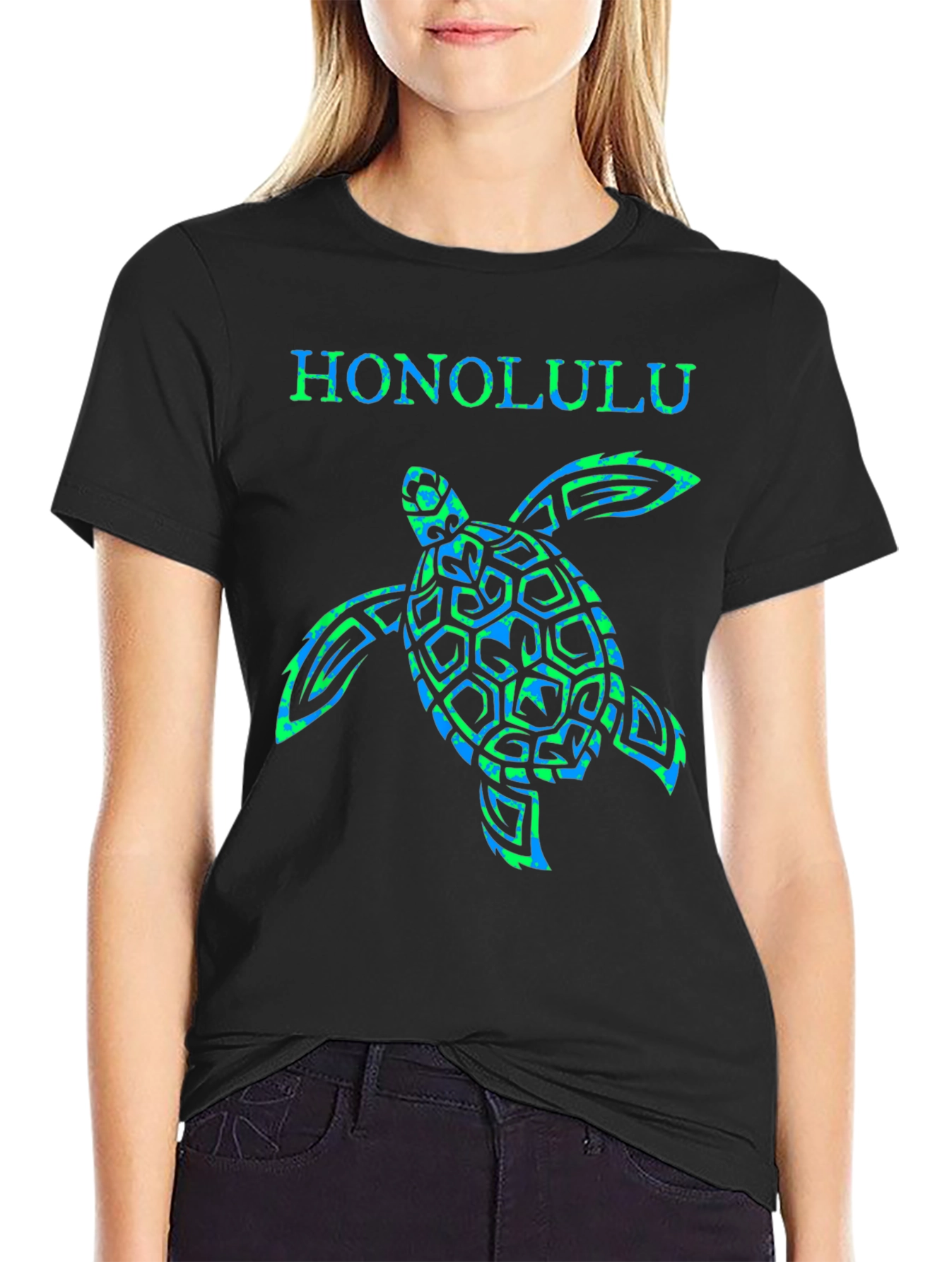 Honolulu Turtle Graphic T-Shirt
