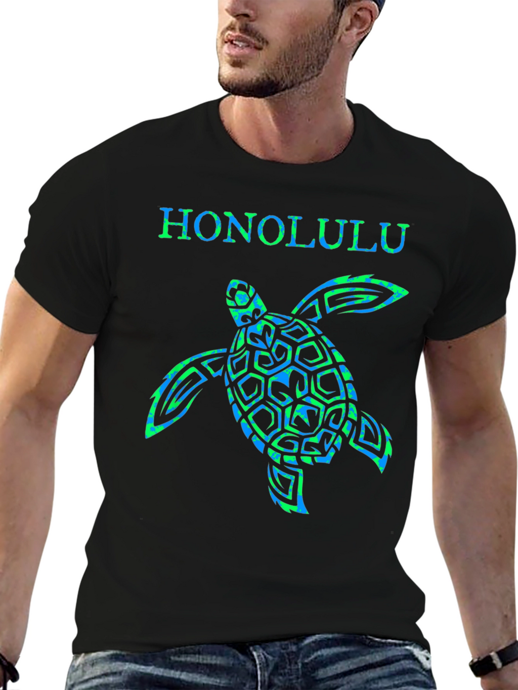 Honolulu Turtle Graphic T-Shirt
