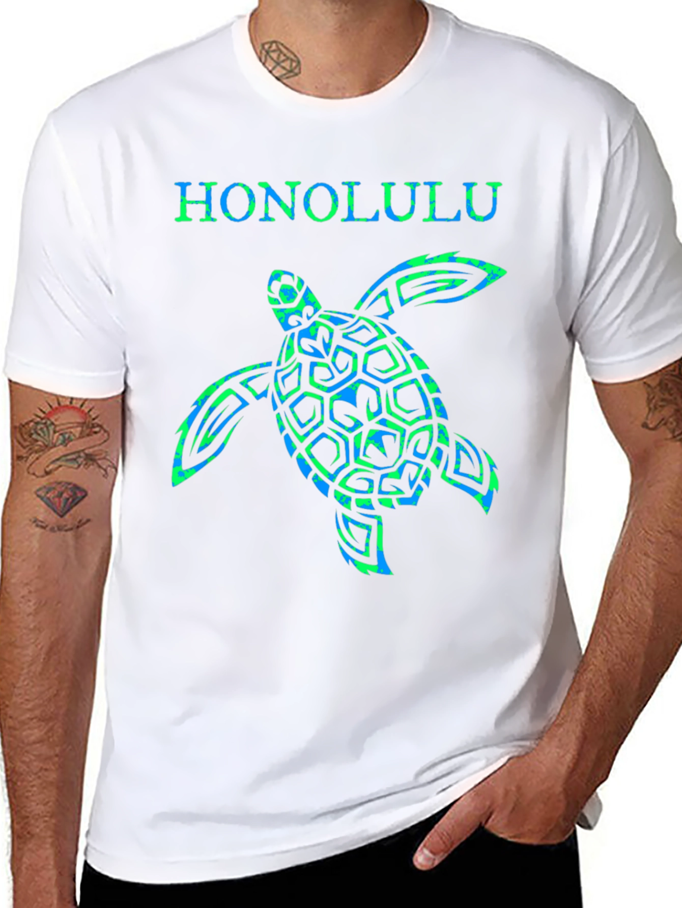 Honolulu Turtle Graphic T-Shirt