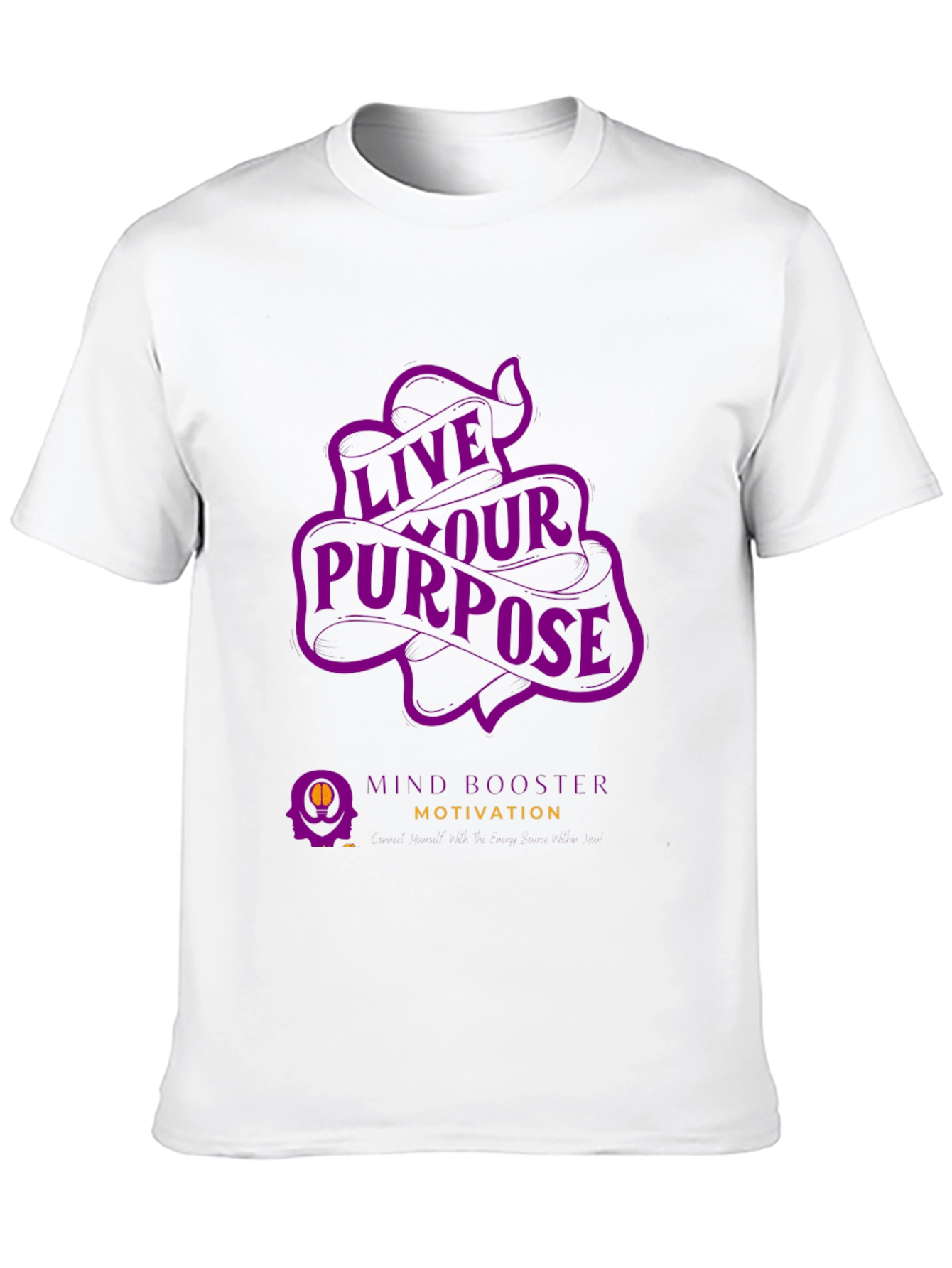 Live Your Purpose Black Graphic Tee - Mind Booster Motivation