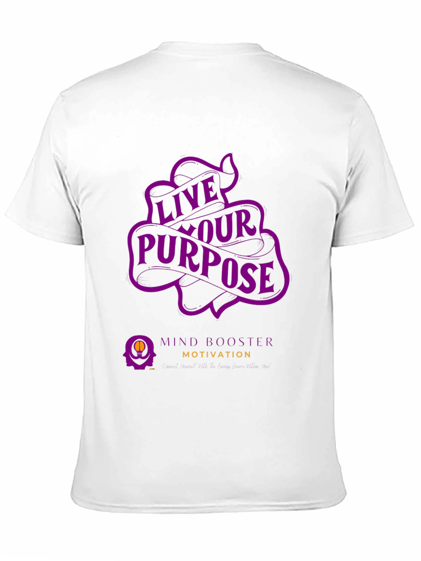 Live Your Purpose Black Graphic Tee - Mind Booster Motivation