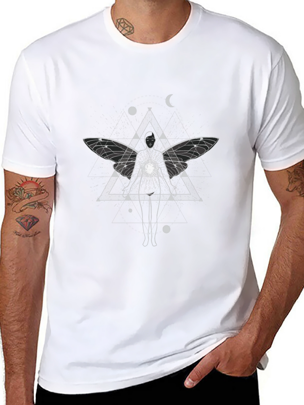 Mystic Butterfly Graphic T-Shirt - Black