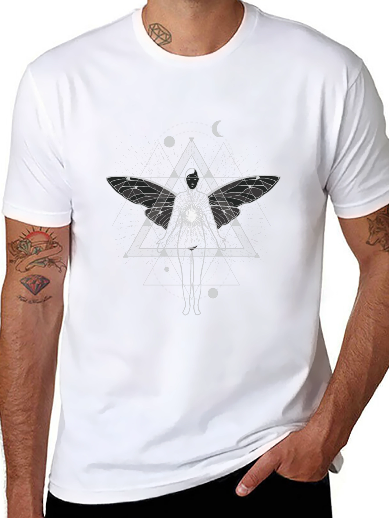 Mystic Butterfly Graphic T-Shirt - Black