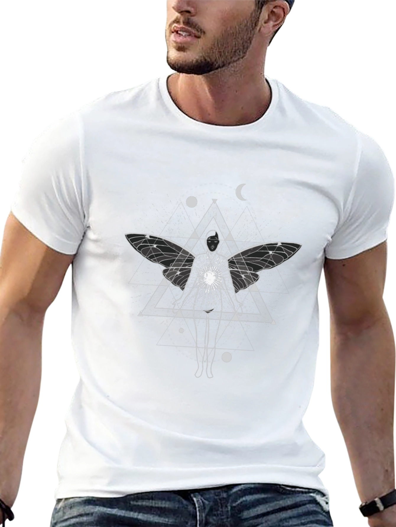 Mystic Butterfly Graphic T-Shirt - Black